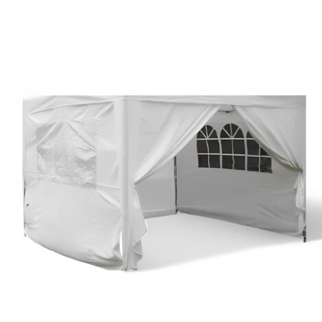 Set pareti in poliestere con porta e finestra per gazebo - 216x300x85 cm - 3x3 mt