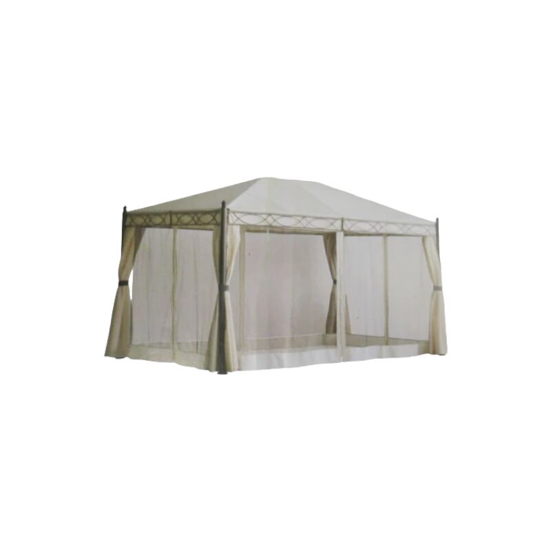 Set pareti zanzariere perimetrali in poliestere per gazebo Joseline 3x4 mt