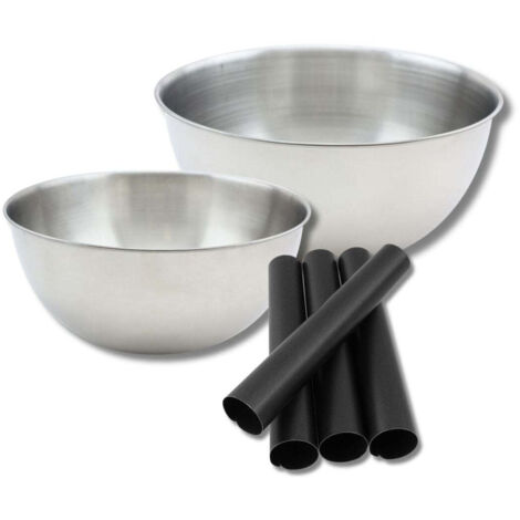 Set pâtisserie avec 4 moules tube 13 cm, 2 bols à mixer et 1 spatule Zenker