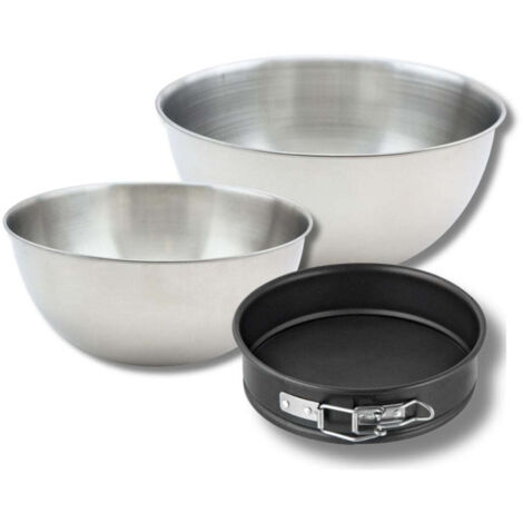 Set pâtisserie avec mini moule à manqué 16 cm, 2 bols à mixer et 1 spatule Zenker