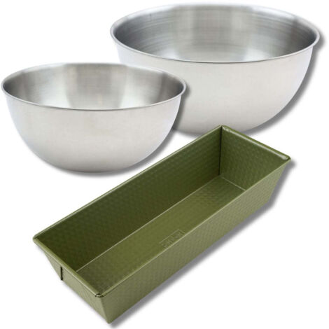 Set pâtisserie avec moule à cake 30 cm, 2 bols à mixer et spatule Zenker