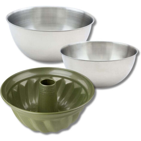 Set pâtisserie avec moule à kouglof 25 cm, 2 bols à mixer et spatule Zenker