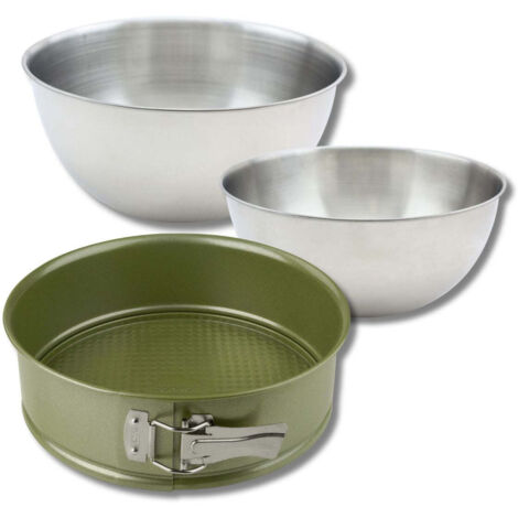 Set pâtisserie avec moule à manqué à charnière 24 cm, 2 bols à mixer et spatule Zenker