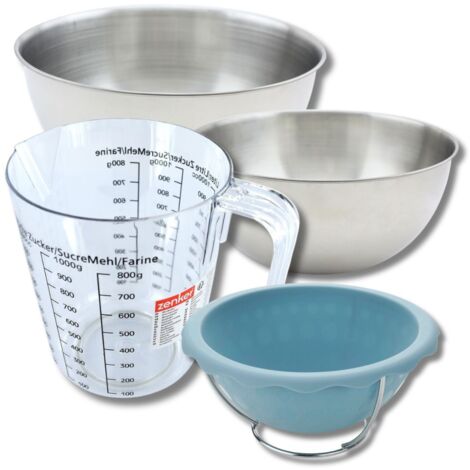 Set pâtisserie avec moule demi-sphère pour gâteau créatif, 2 bols à mixer, verre mesureur et spatule Zenker