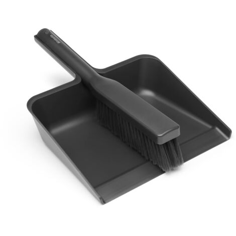 SET PELLE ET BALAYETTE BRABANTIA - DARK GREY PELLE ET BALAYETTE AVEC PEIGNE INTÉGRÉ RANGEMENT COMPACT CLIPSABLE NETTOYAGE