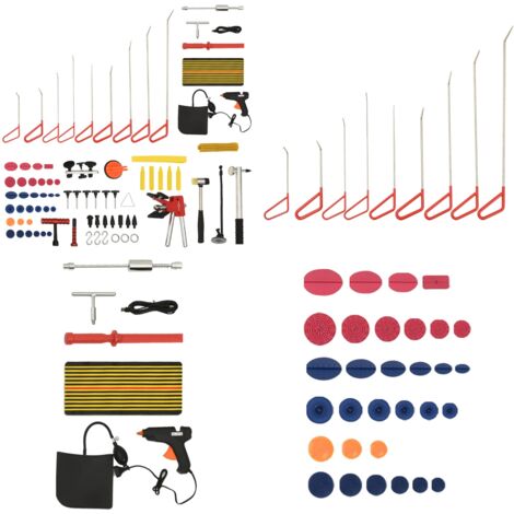 Set per Rimozione Ammaccature Senza Verniciatura 76 pz - Ammaccature auto - Riparazione auto