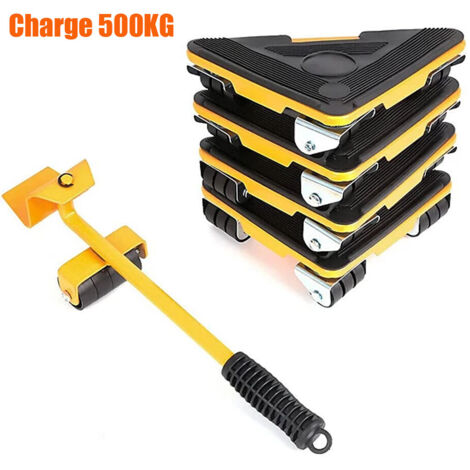 Set per trasloco mobili con sollevatore per mobili - Acciaio, capacità massima 500 kg, sposta facilmente oggetti pesanti