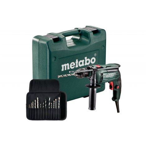 Set perceuse à percussion SBE 650 + 13 forets METABO