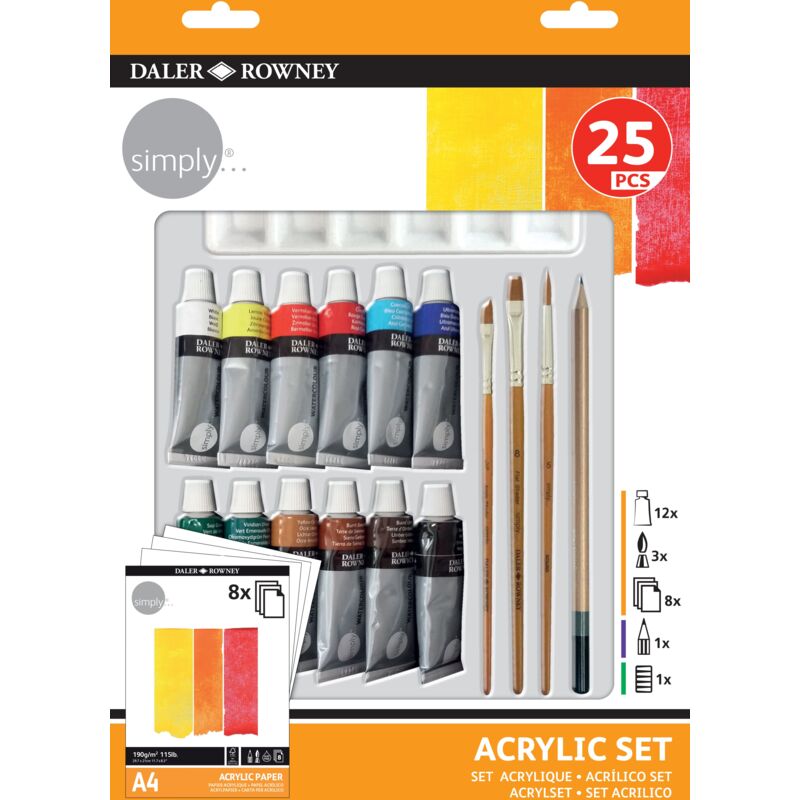 

Daler Rowney - SET PINTURA ACRILICA SIMPLY 25 PIEZAS