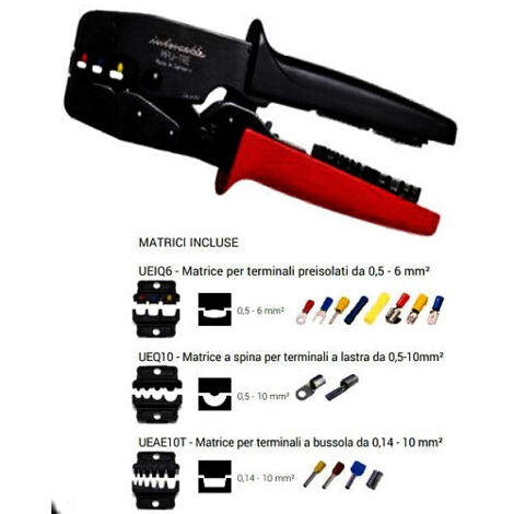 Set Pinza A Cricchetto Con Matrici Intercambiabili ( INTERCABLE cod. PM-TRE )