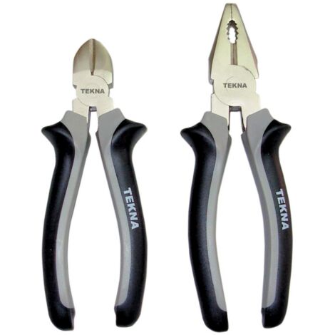 Set Pinza Mm 175 E Tronchesina Mm 150 Tekna Cromo Vanadio Manici Antiscivolo