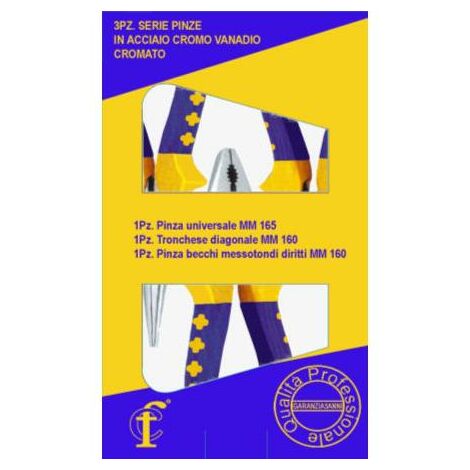 SET PINZE CROMO-VANADIO Serie 3 Pezzi