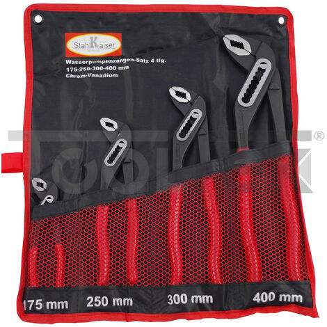 SET PINZE POLIGRIP REGOLABILI 4pz PAPPAGALLO 175-250-300-400mm