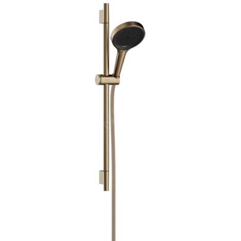 SET POMME DE DOUCHE, BARRE ET FLEXIBLE, 3 JETS, ECOSMART, BRONZE BROSSÉ HANSGROHE 28746140