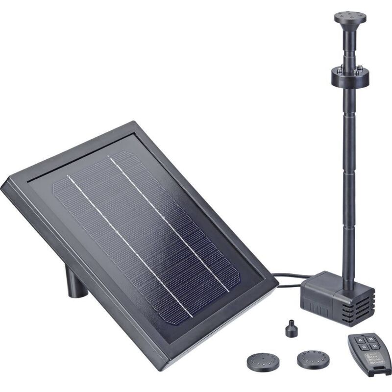 Set pompe solaire Pontec 43324 avec éclairage, avec batterie de stockage