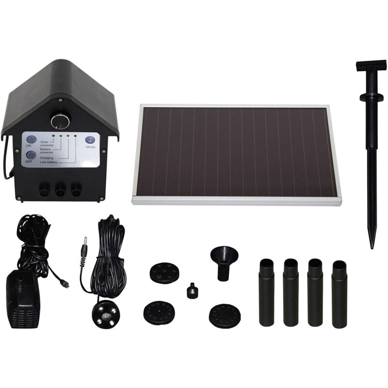 T.i.p.-technische Industrie Produkte - Set pompe solaire 250 l/h 30332 avec batterie de stockage, avec éclairage