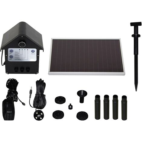 Set pompe solaire 250 l/h T.I.P. - Technische Industrie Produkte 30332 avec accumulateur de batterie, avec éclairage