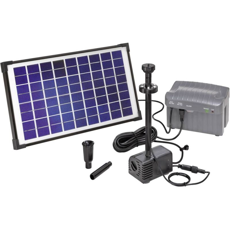 Set pompe solaire Esotec 101774 avec éclairage, avec batterie de stockage