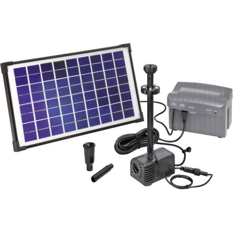 Set pompe solaire 750 l/h Esotec 101774 avec éclairage, avec accumulateur de batterie