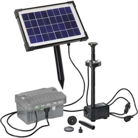 Set pompe solaire Esotec 101775 avec éclairage, avec batterie de stockage