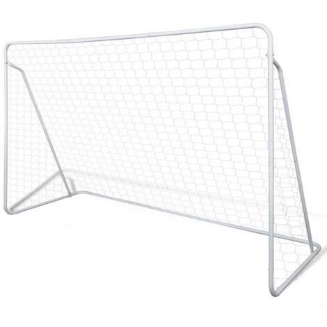 Set Porta da Calcio in Acciaio 240 x 90 x 150 cm Alta Qualità