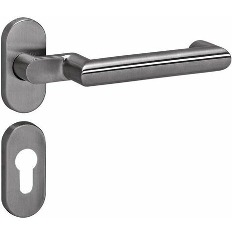 Set porta profilata in acciaio inox PZ - cilindro profilato per spessore anta 38,1 - 48 mm HEWI
