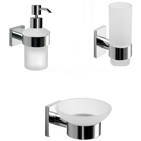 Set accessori bagno acciaio inox