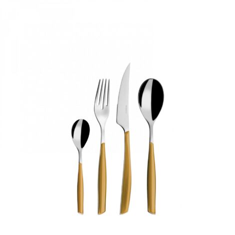Set posate 24 pezzi in scatola Gallery Glamour Oro Tinta unita Bugatti