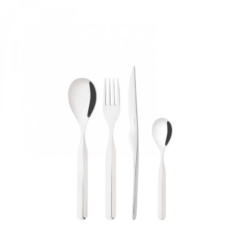 Set posate 24 pezzi in scatola Gallery Vidal Acciaio Lucido Bugatti