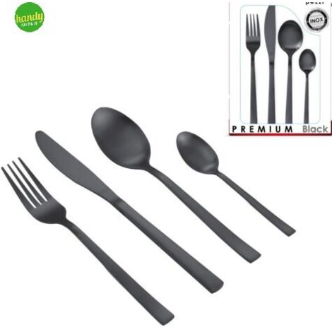 Set posate Kasaviva premium black 24 pz