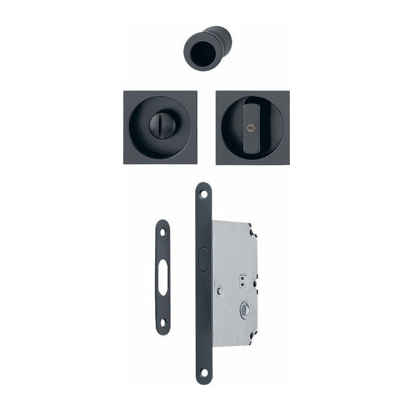 Set pour porte coulissante - Hoppe - Duranorm - 4921 - Noir mat