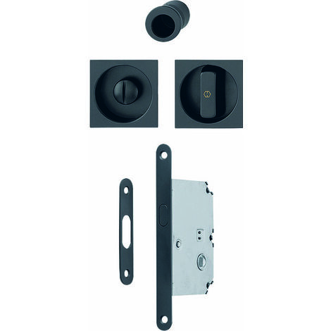Set pour porte coulissante - Hoppe - Duranorm - 4921 - Noir mat