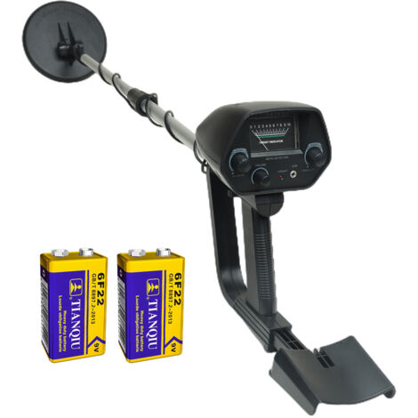 Set professionale per metal detector, bobina impermeabile IP68, in grado di identificare 9 tipi di metalli, alta precisione, profondità di rilevamento di 6,5 pollici, 2 modalità, forte anti-interferen
