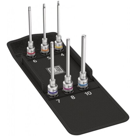 Set puntas de destornillador 1/2" 6 unidades hexagonal femeninoHF largo Wera