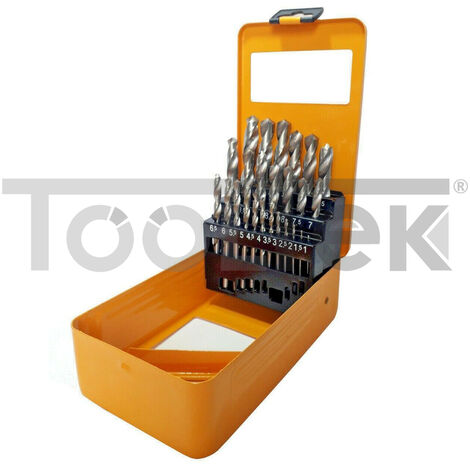 SET PUNTE 25pz PER TRAPANO HSS ELICOIDALI FERRO 1-13mm