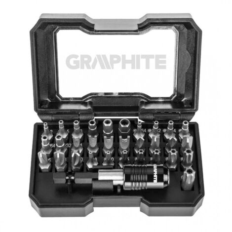 Set punte di servizio Graphite 56h618 32 pezzi acciaio S2