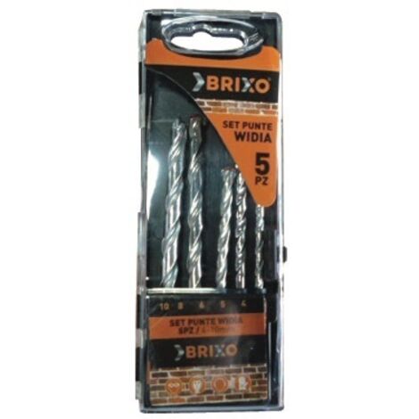 SET PUNTE PER FORARE BRIXO MURO WIDIA 5 PZ MISURA Ø 4-5-6-8-10 MM