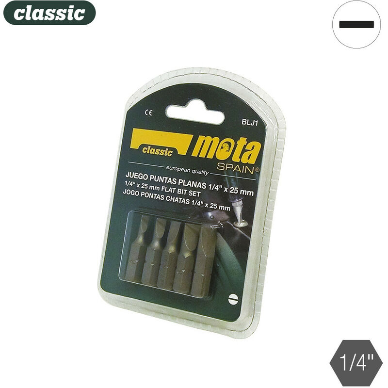 Set cacciavite piatto 1/4 5 unità. x 25mm blj1