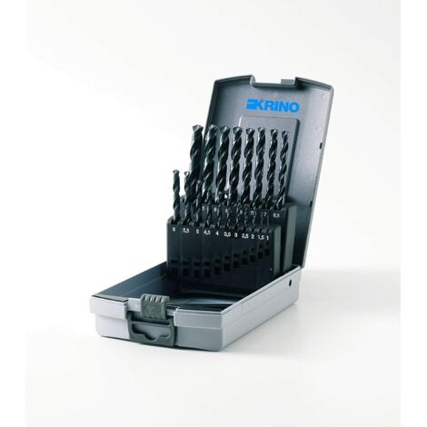 Set punte rullate per metallo hss x ferro buchi bulloni serie 19 pz krino 1-10mm