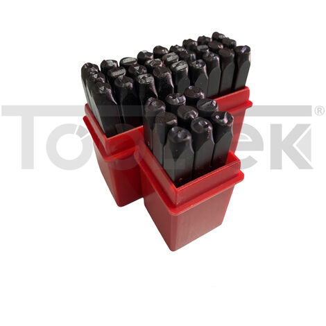 SET PUNZONI STAMPINI ALFANUMERICI 36pz KIT 5mm LETTERE NUMERI