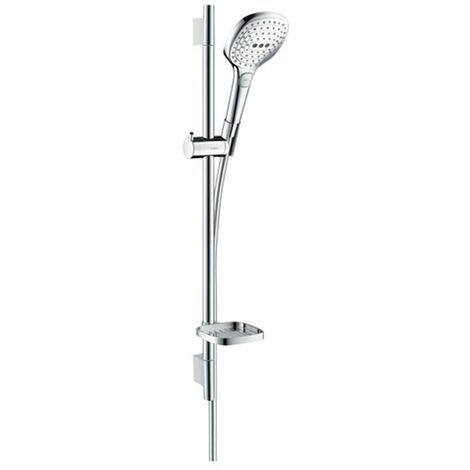 Set Raindance Select E 120 3jet EcoSmart / Unica'S Puro 0,65 m blanc/chromé