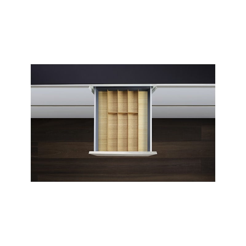 Set range-couverts LiniQ - pour tiroir largeur 800 à 900 mm - finition chêne clair Kesseböhmer
