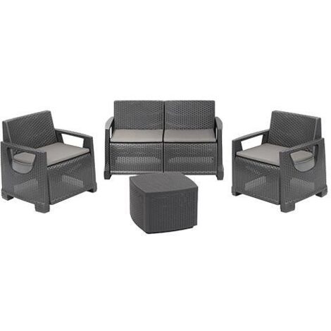 SET RATTAN BELLAGIO ANTRACITE