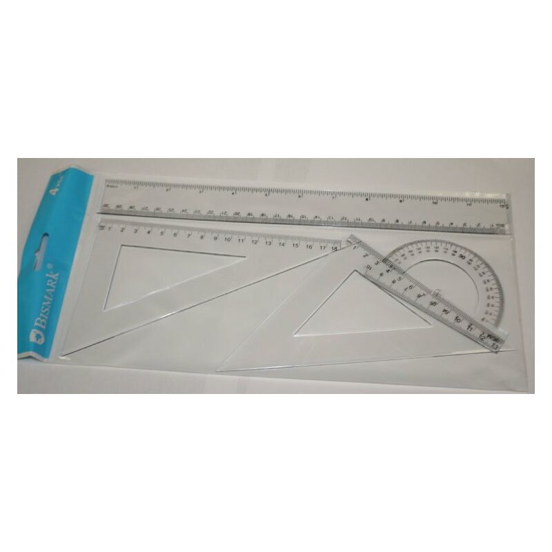 

Set Reglas Escolar Plastico 4 Piezas
