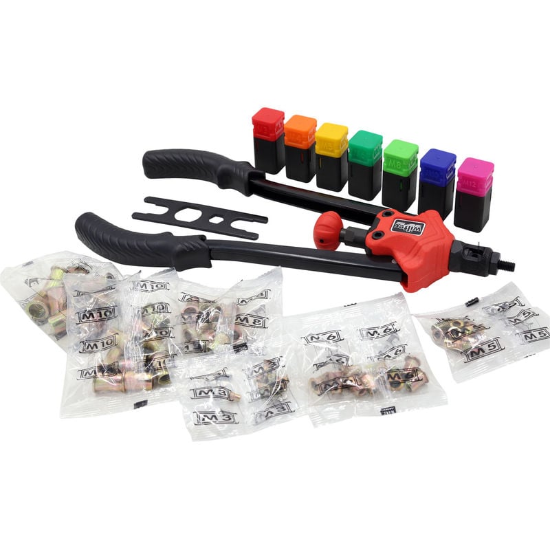 

Set remachadora ciega Tenazas remachadoras Remaches ciegos 5 Tuercas remachar Artesanía Bricolaje