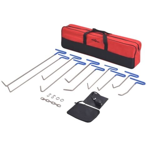 Set reparación de abolladuras sin pintura acero inox 16 piezas vidaXL