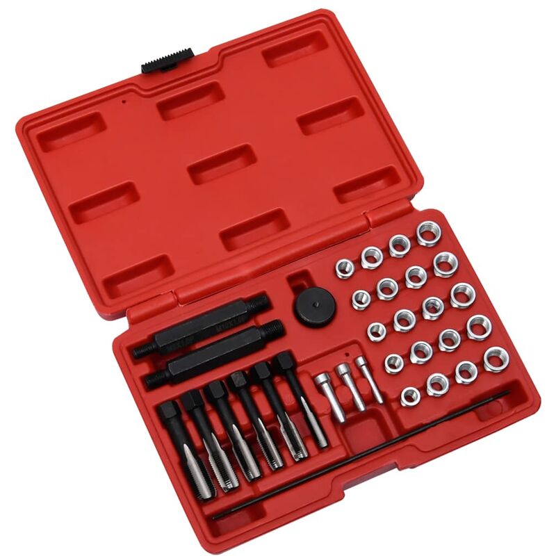 

Set reparación rosca bujía incandescente 33 pzas M8 M10 M12