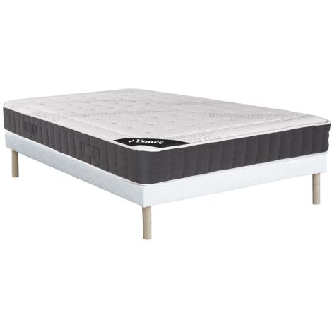 Set rete a doghe + materasso 160 x 200 cm molle insacchettate memory foam sp. 27 cm - ATLANTIDE di YSMÉE