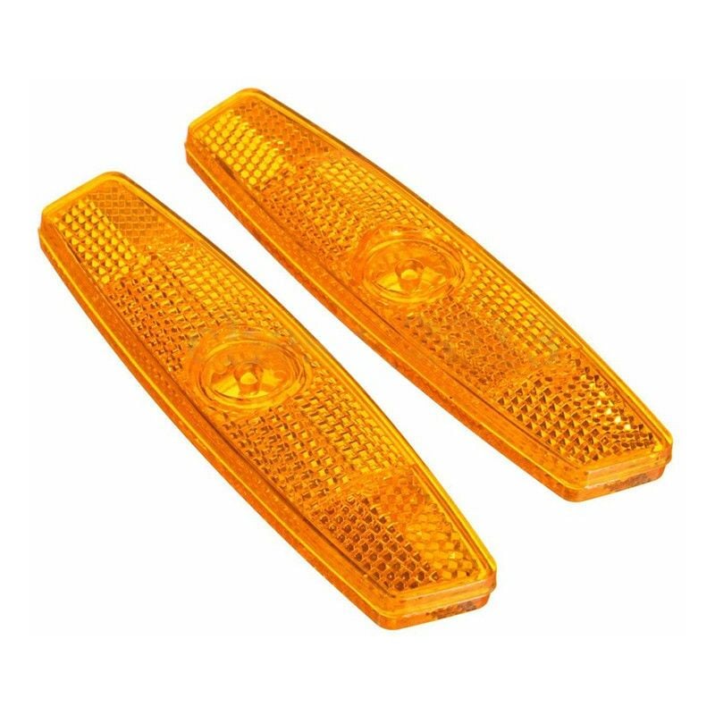 Image of Stickerslab - Set riflettore catadiottri omologati per raggi bicicletta Bike in arancio / bianco Colore - Arancione