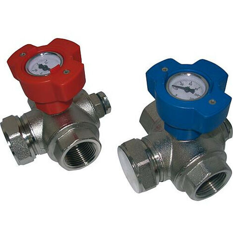 Set robinet spherique multifonctionnel pour echangeur thermique 3/4"